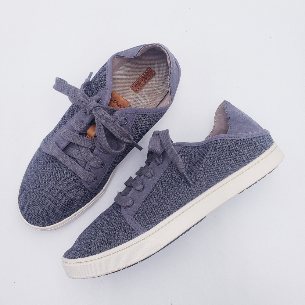 Olukai‎ Pehuea Li Sneaker Convertible Slip On Lace Up Dark Gray Womens Size 9